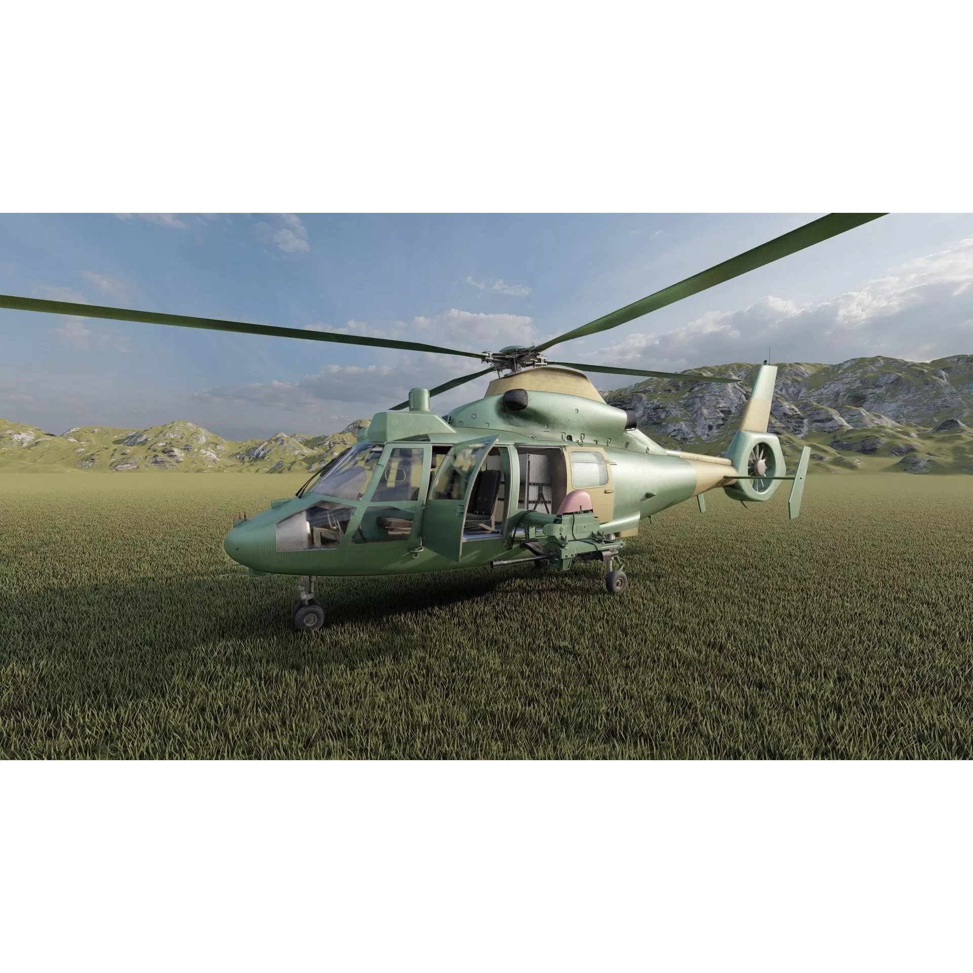 Harbin Z-9 - Game-Ready 3D Model - View 10