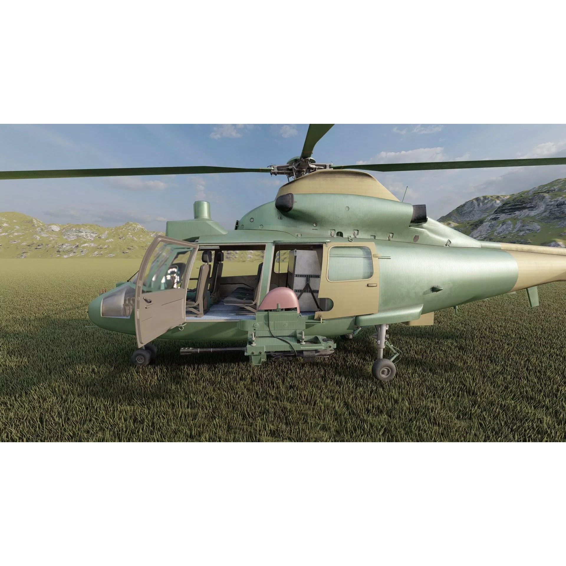 Harbin Z-9 - Game-Ready 3D Model - View 11