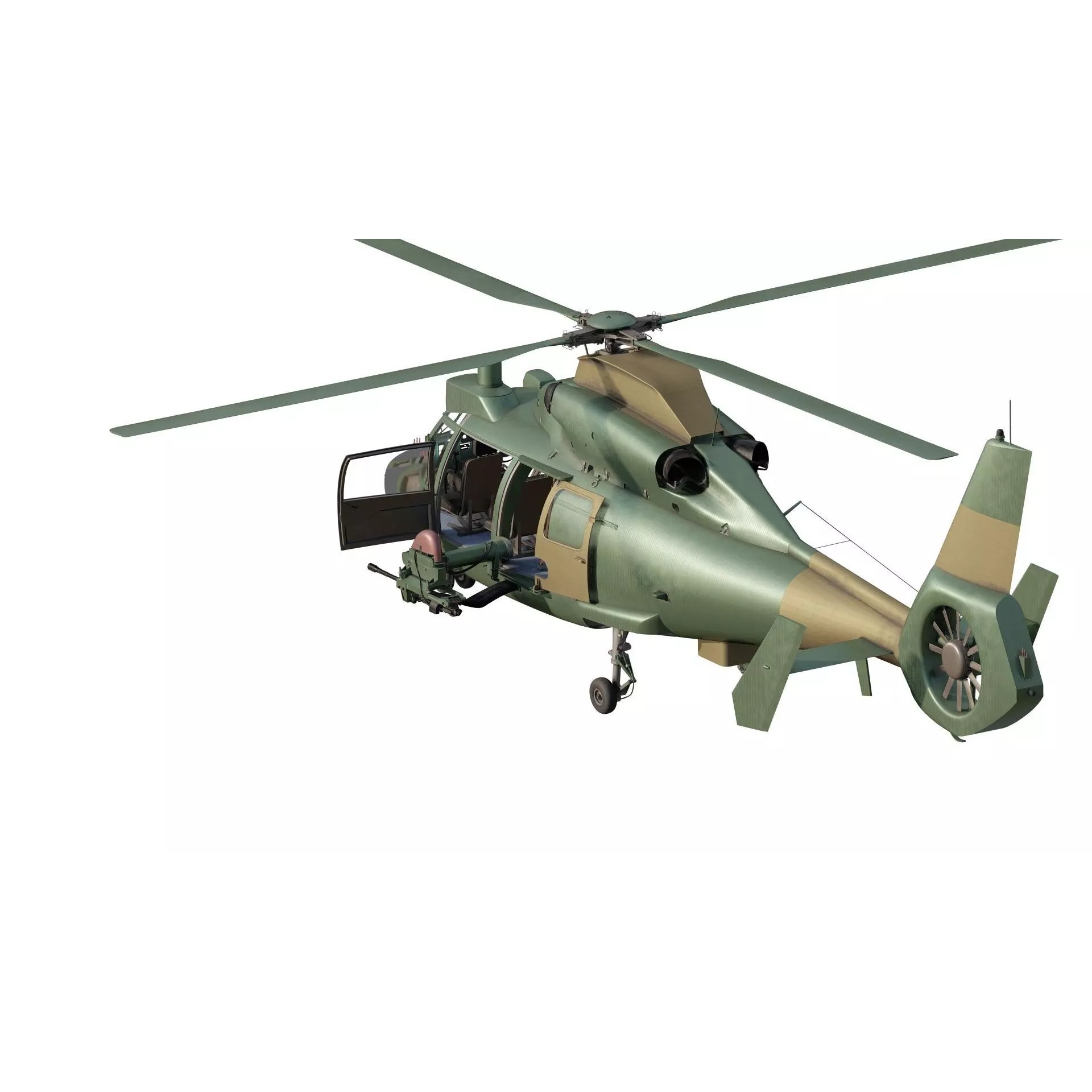 Harbin Z-9 - Game-Ready 3D Model - View 4