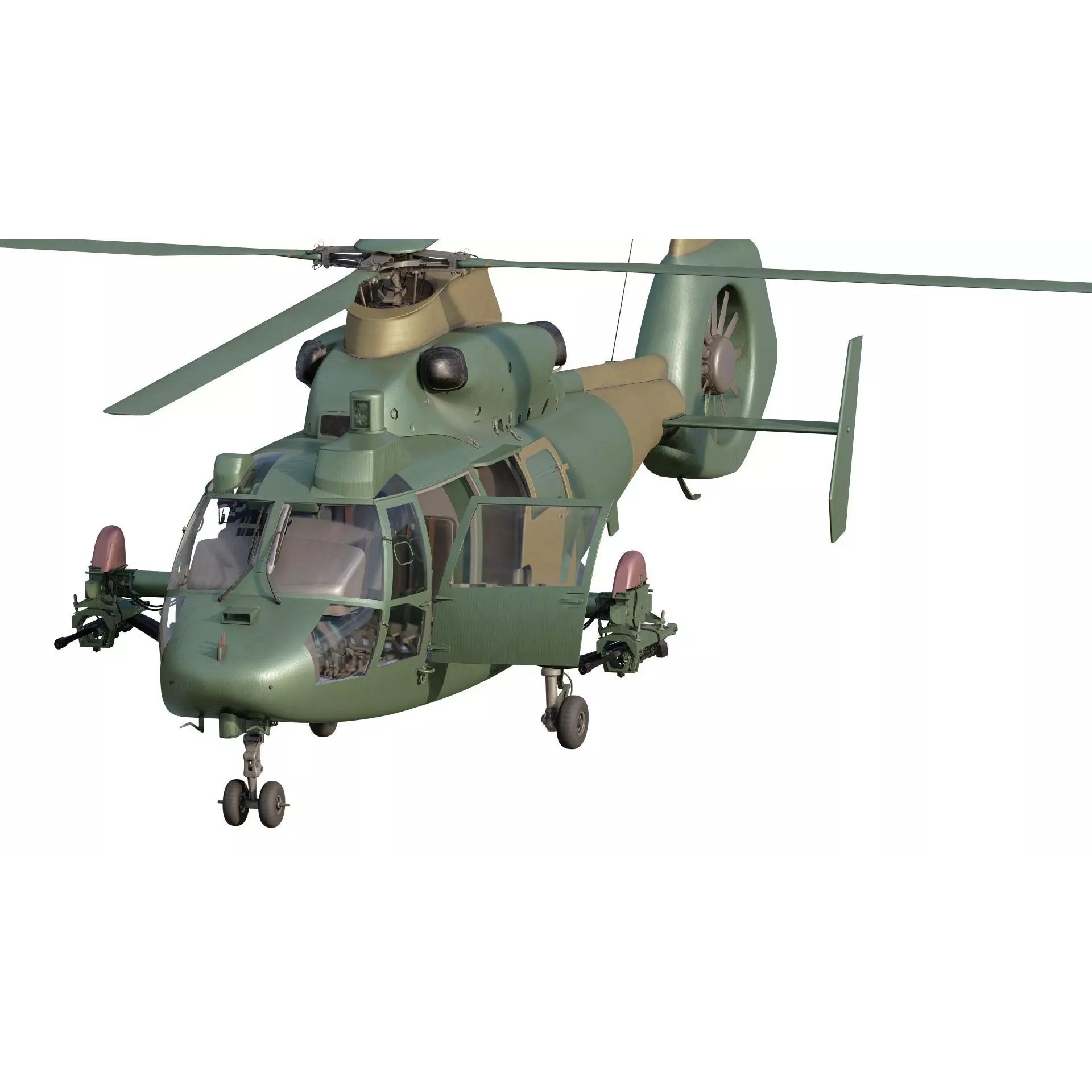 Harbin Z-9 - Game-Ready 3D Model - View 8