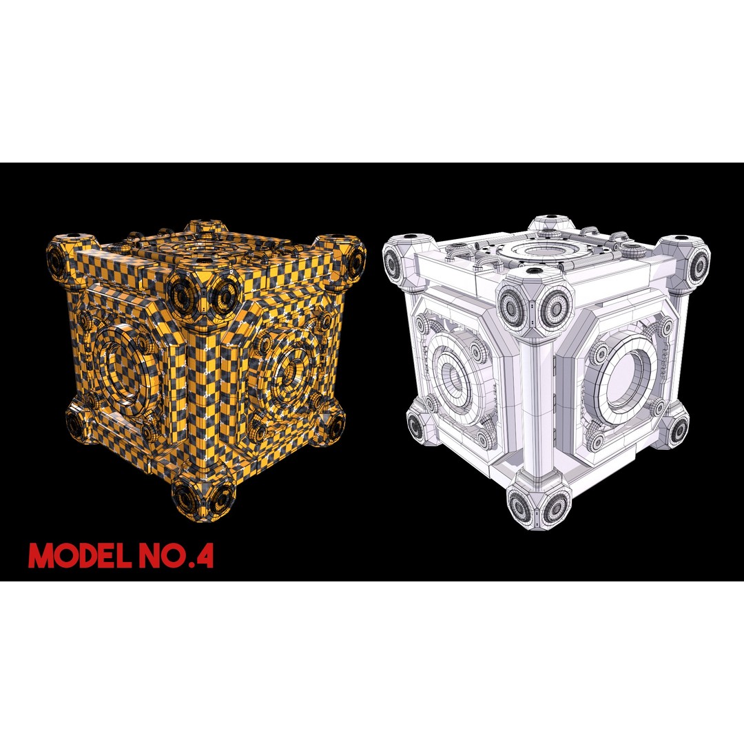 Sci-Fi Box 3D Model – Low Poly Game Asset, FBX/OBJ Formats - View 11