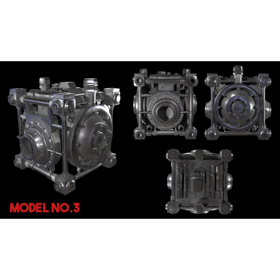 Sci-Fi Box 3D Model – Low Poly Game Asset, FBX/OBJ Formats - View 5