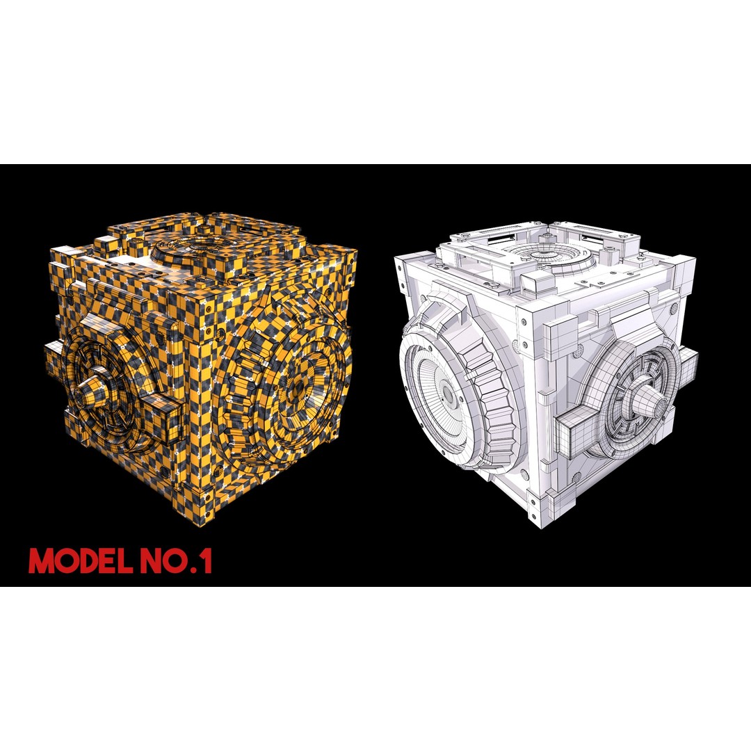 Sci-Fi Box 3D Model – Low Poly Game Asset, FBX/OBJ Formats - View 8