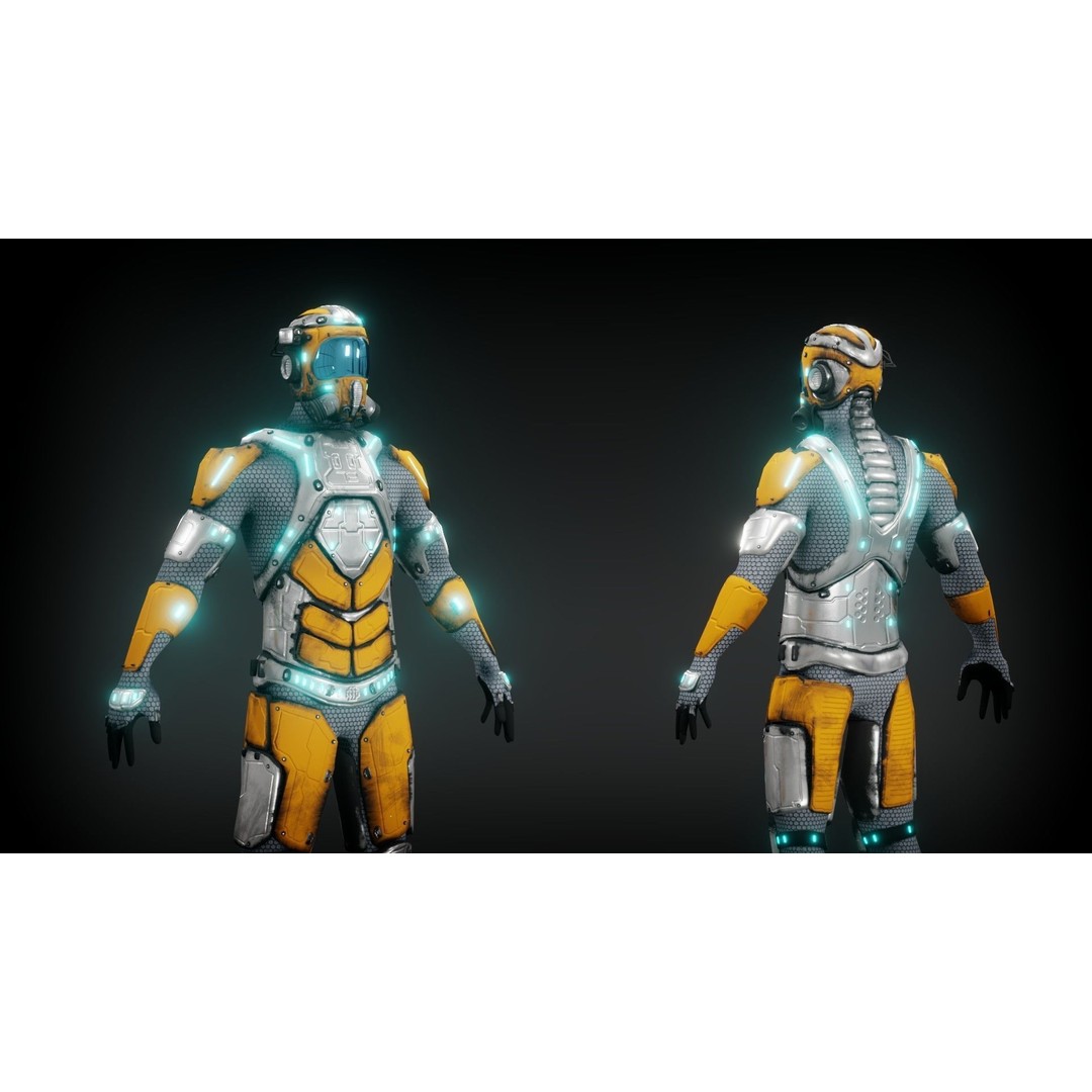 Sci-Fi Character 3D Model – Low Poly Rigged Game Asset, FBX/OBJ - View 31