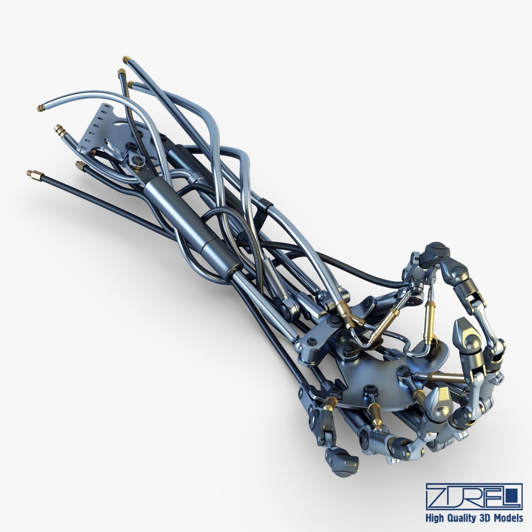 Robotic Hand 3D Model – High Poly Sci-Fi Character, FBX & OBJ - View 15
