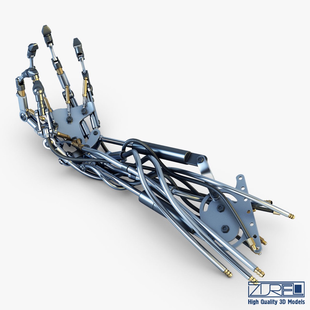 Robotic Hand 3D Model – High Poly Sci-Fi Character, FBX & OBJ - View 16