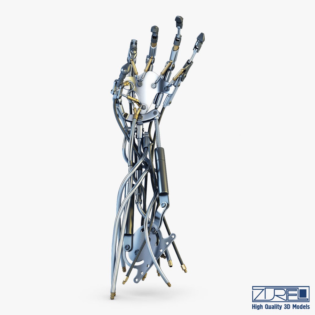 Robotic Hand 3D Model – High Poly Sci-Fi Character, FBX & OBJ - View 18