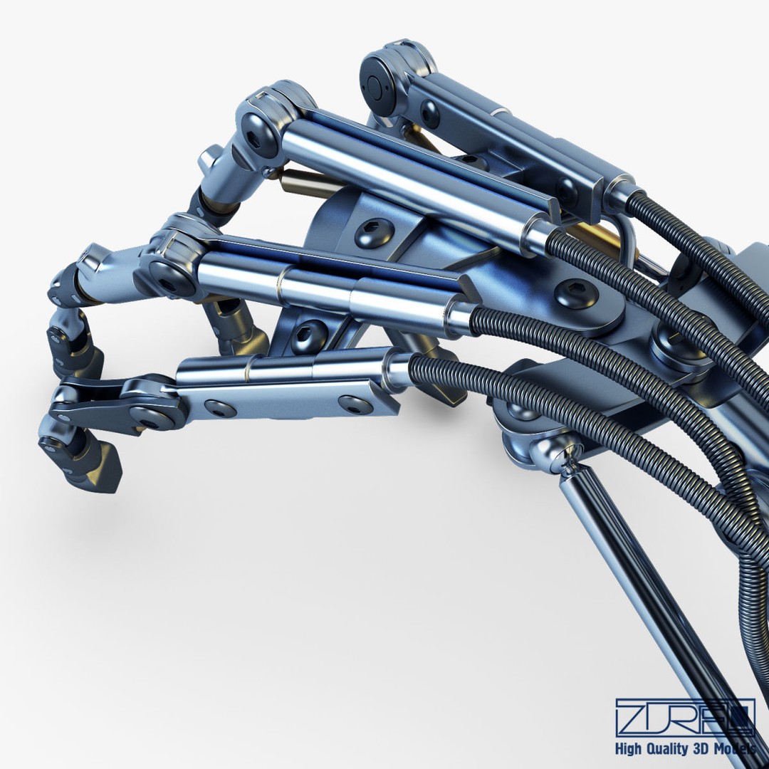 Robotic Hand 3D Model – High Poly Sci-Fi Character, FBX & OBJ - View 24