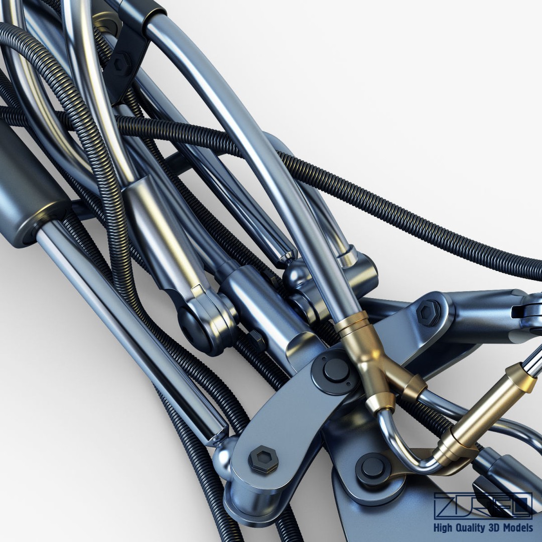 Robotic Hand 3D Model – High Poly Sci-Fi Character, FBX & OBJ - View 26