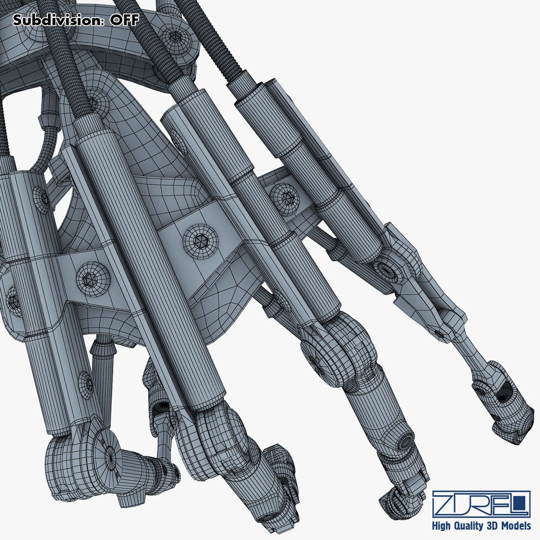 Robotic Hand 3D Model – High Poly Sci-Fi Character, FBX & OBJ - View 47