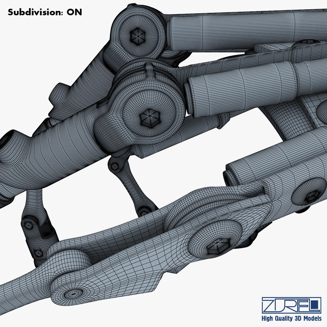 Robotic Hand 3D Model – High Poly Sci-Fi Character, FBX & OBJ - View 52