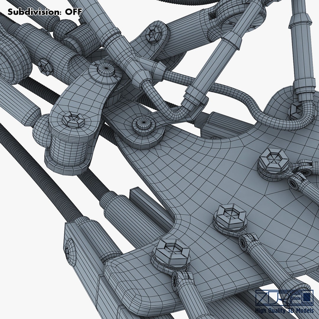 Robotic Hand 3D Model – High Poly Sci-Fi Character, FBX & OBJ - View 55