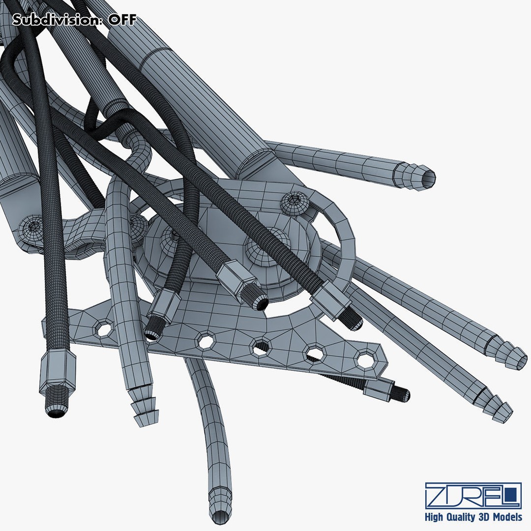 Robotic Hand 3D Model – High Poly Sci-Fi Character, FBX & OBJ - View 59