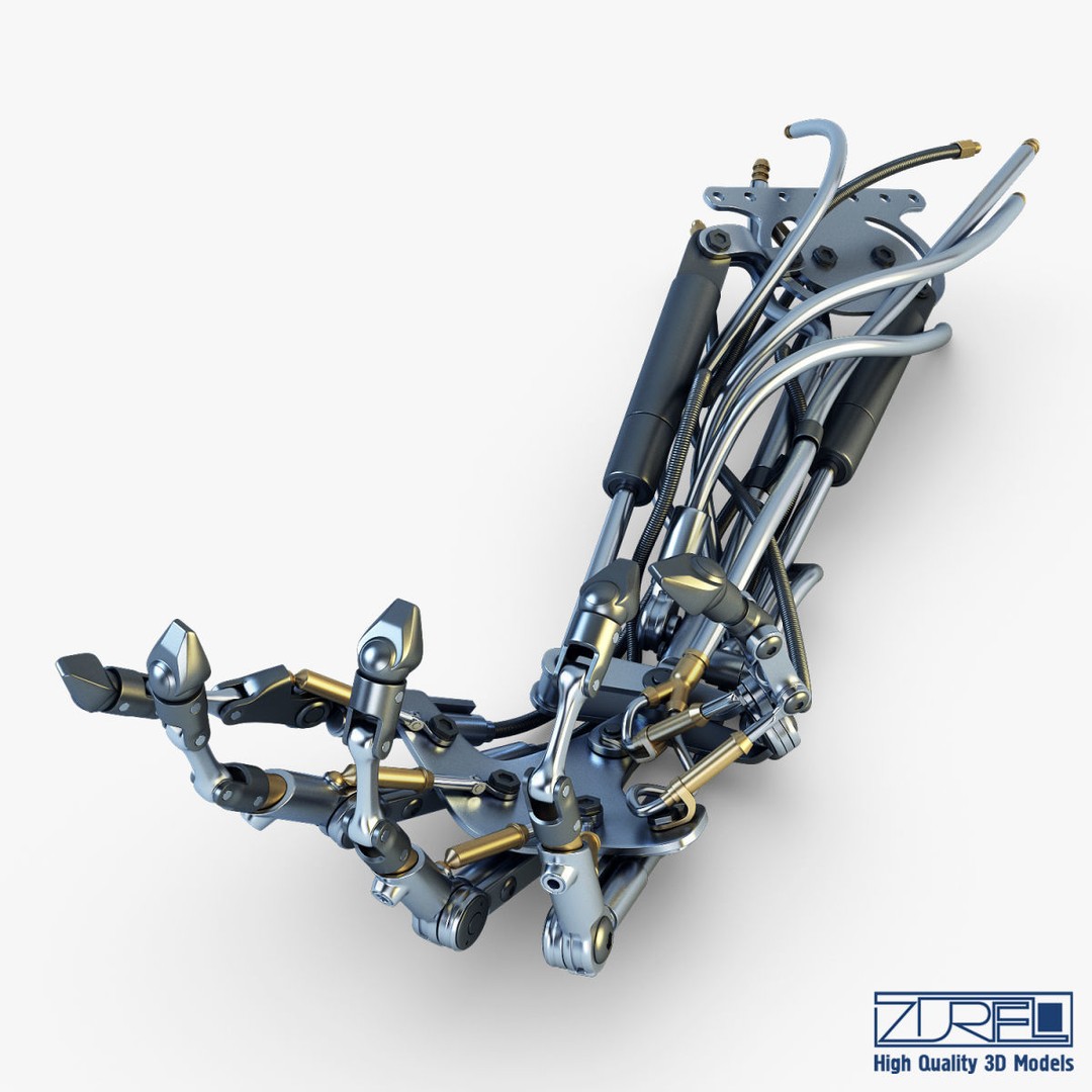 Robotic Hand 3D Model – High Poly Sci-Fi Character, FBX & OBJ - View 6
