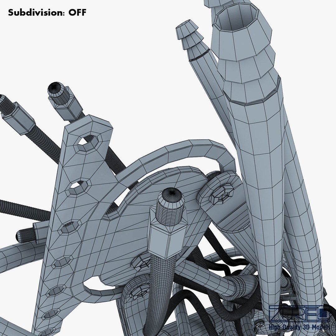 Robotic Hand 3D Model – High Poly Sci-Fi Character, FBX & OBJ - View 61