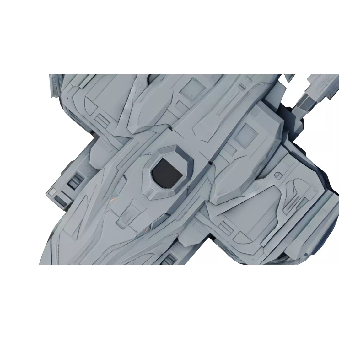 Nebula Vortex Starship 3D Model – High Poly PBR Spacecraft, FBX
