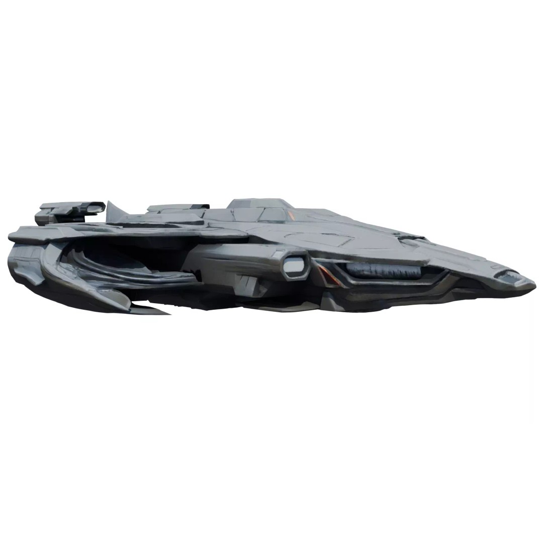Nebula Vortex Starship 3D Model – High Poly PBR Spacecraft, FBX - View 14