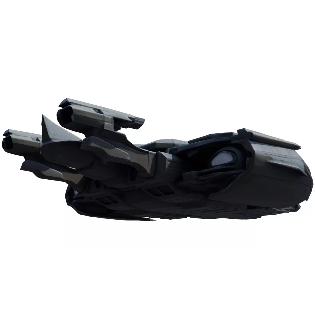 Nebula Vortex Starship 3D Model – High Poly PBR Spacecraft, FBX - View 16