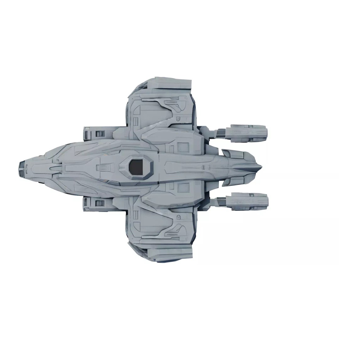 Nebula Vortex Starship 3D Model – High Poly PBR Spacecraft, FBX - View 18