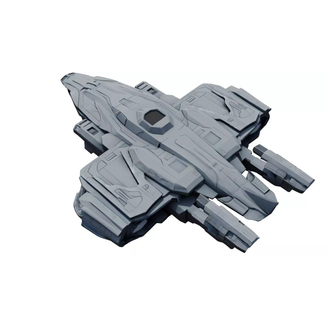 Nebula Vortex Starship 3D Model – High Poly PBR Spacecraft, FBX - View 23