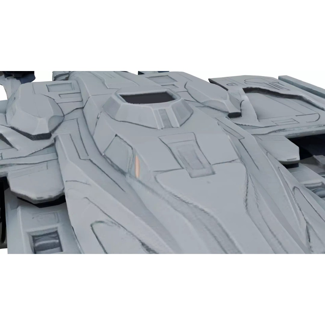 Nebula Vortex Starship 3D Model – High Poly PBR Spacecraft, FBX - View 25