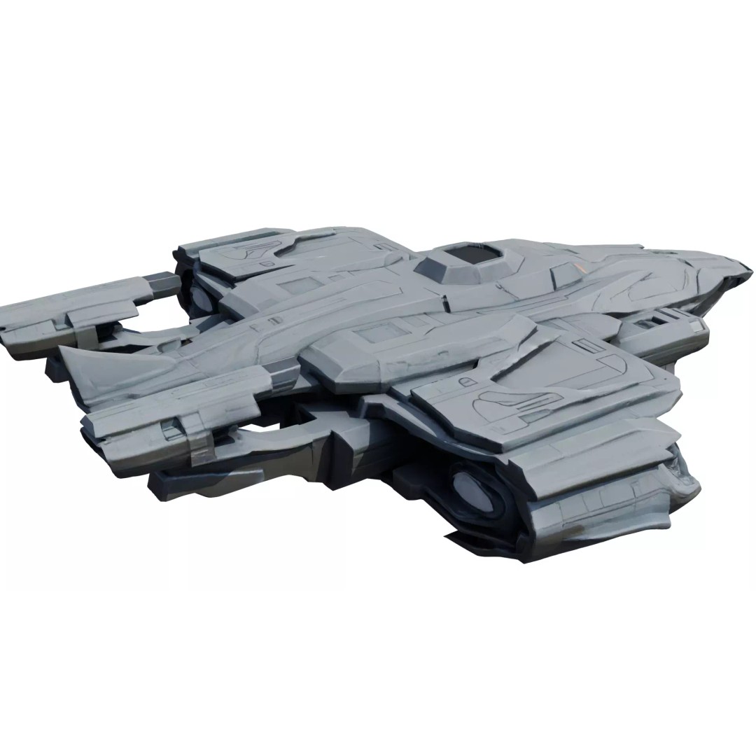 Nebula Vortex Starship 3D Model – High Poly PBR Spacecraft, FBX - View 26