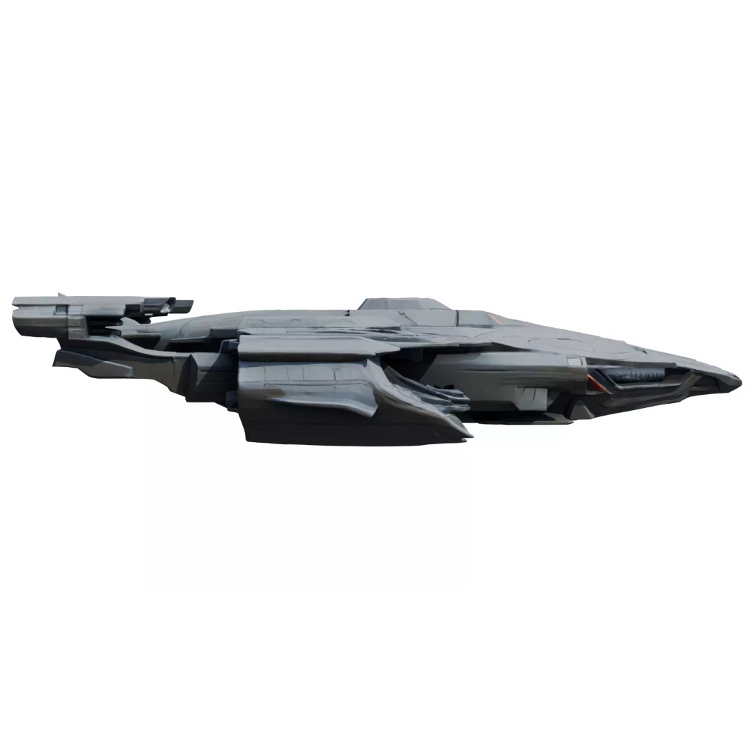 Nebula Vortex Starship 3D Model – High Poly PBR Spacecraft, FBX - View 30