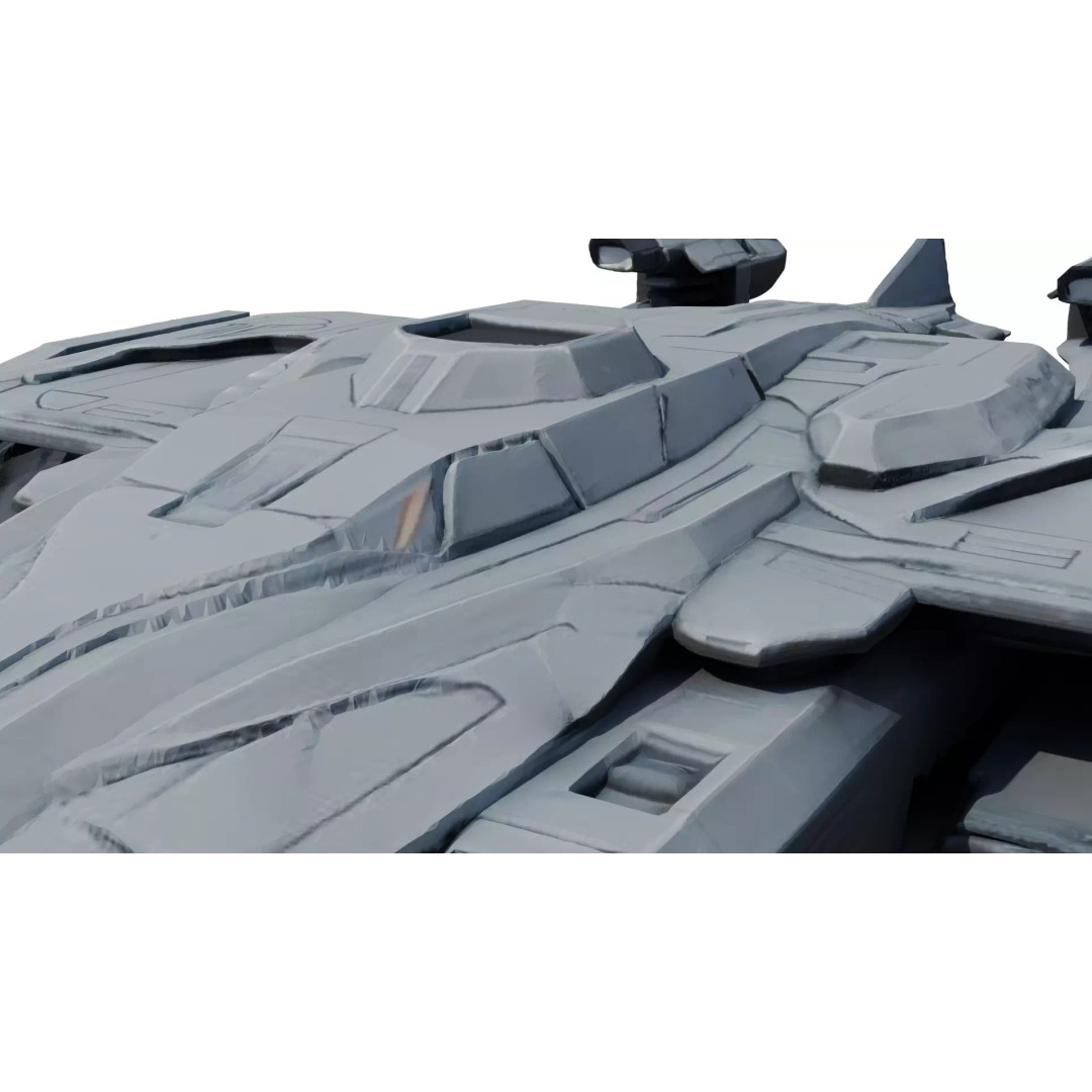 Nebula Vortex Starship 3D Model – High Poly PBR Spacecraft, FBX - View 32