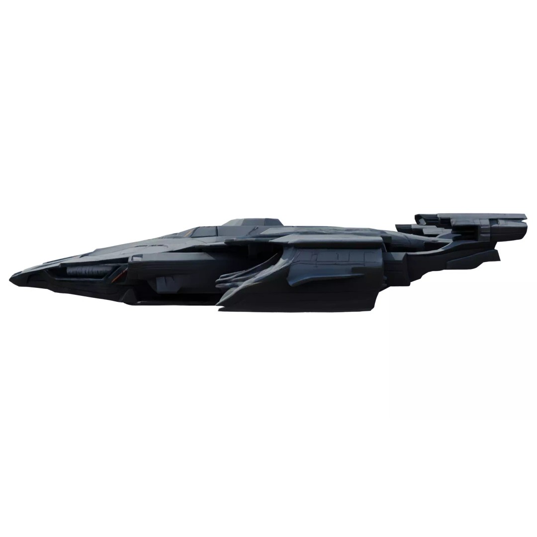 Nebula Vortex Starship 3D Model – High Poly PBR Spacecraft, FBX - View 4