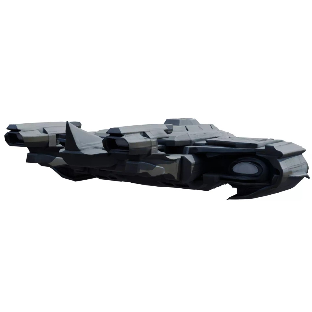 Nebula Vortex Starship 3D Model – High Poly PBR Spacecraft, FBX - View 6