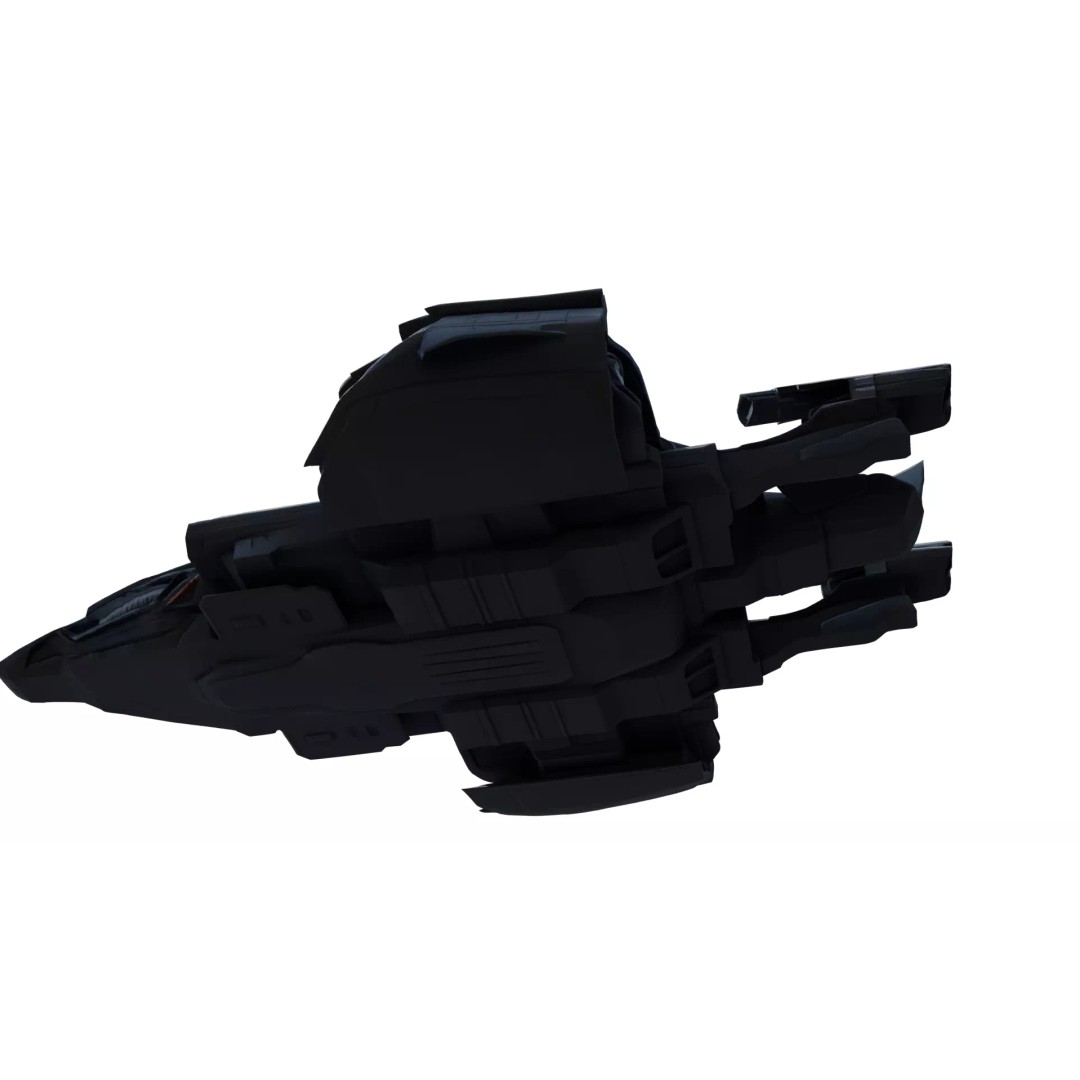 Nebula Vortex Starship 3D Model – High Poly PBR Spacecraft, FBX - View 8