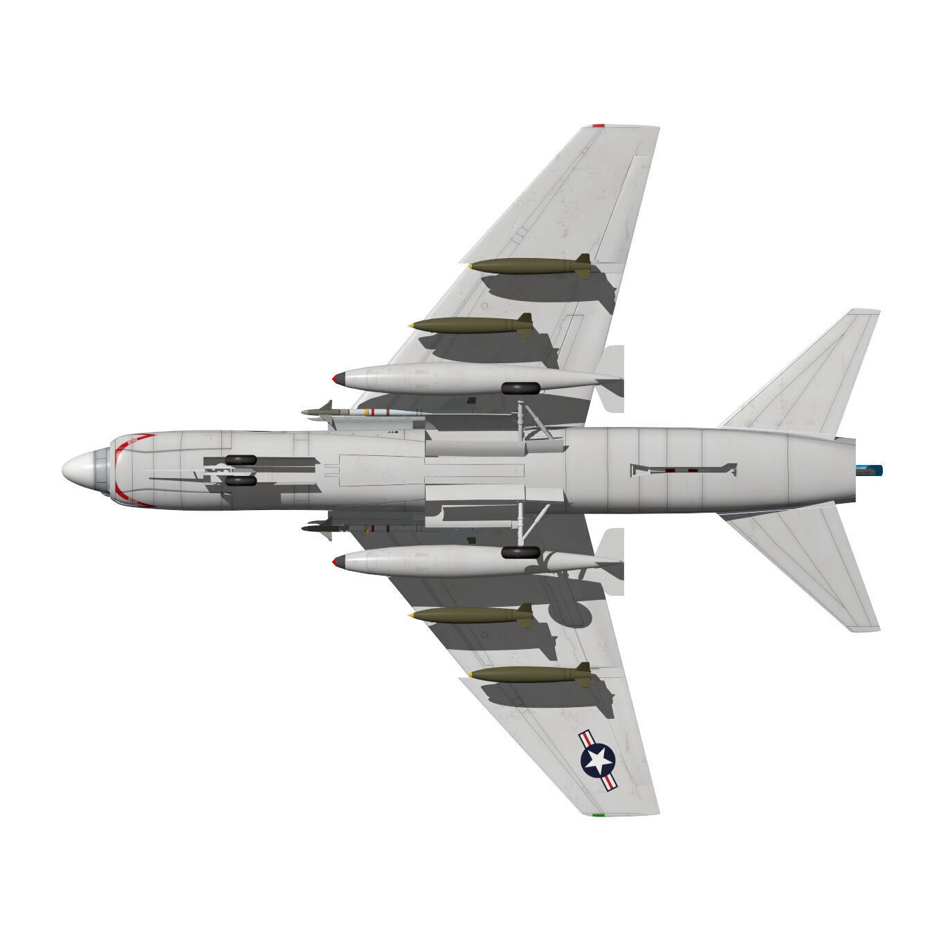 A-7 Corsair II - Military Aircraft 3D Model - View 17