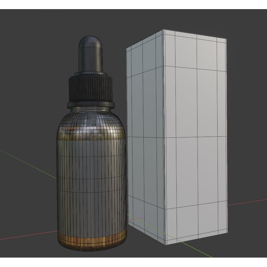 Dropper Bottle 3D Model – Low Poly Game Asset, FBX, PBR Textures