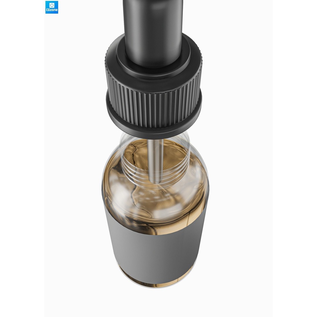 Dropper Bottle 3D Model – Low Poly Game Asset, FBX, PBR Textures - View 11