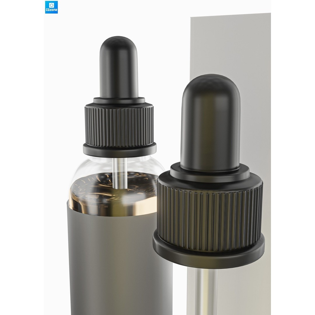 Dropper Bottle 3D Model – Low Poly Game Asset, FBX, PBR Textures - View 8