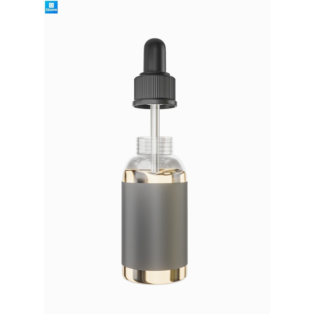 Dropper Bottle 3D Model – Low Poly Game Asset, FBX, PBR Textures - View 9