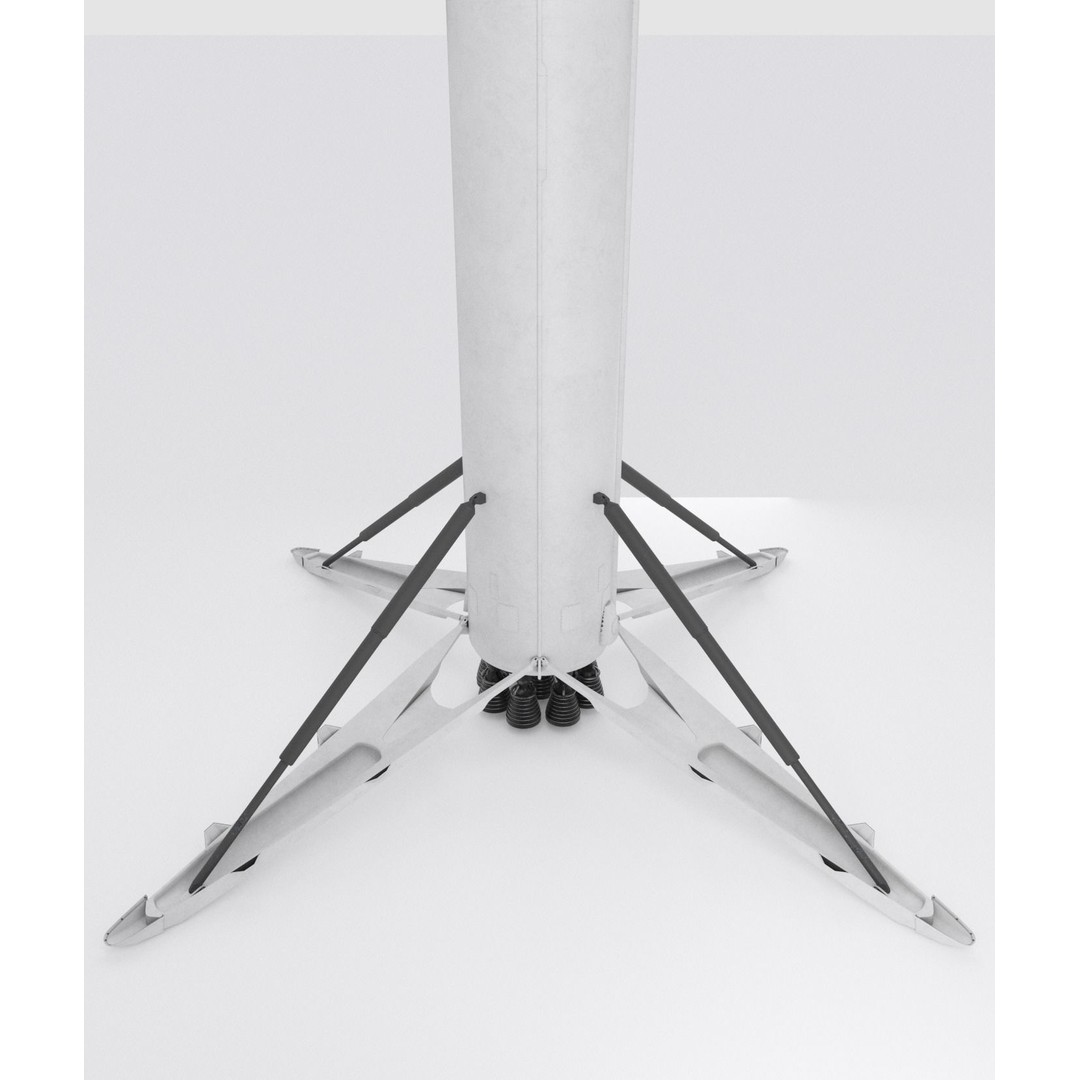 SpaceX Falcon Heavy Rocket 3D Model – High Quality PBR Asset, FBX - View 10