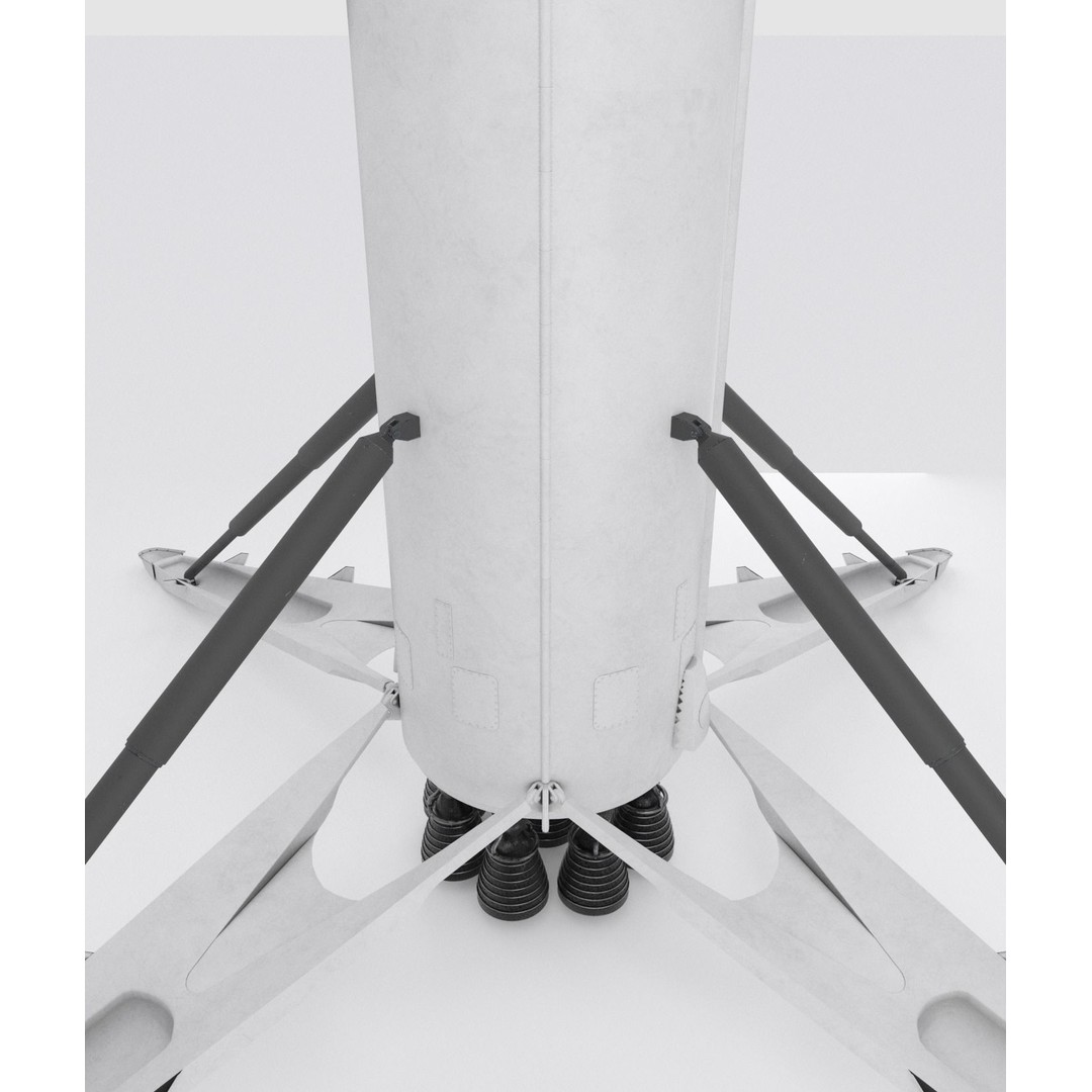 SpaceX Falcon Heavy Rocket 3D Model – High Quality PBR Asset, FBX - View 11