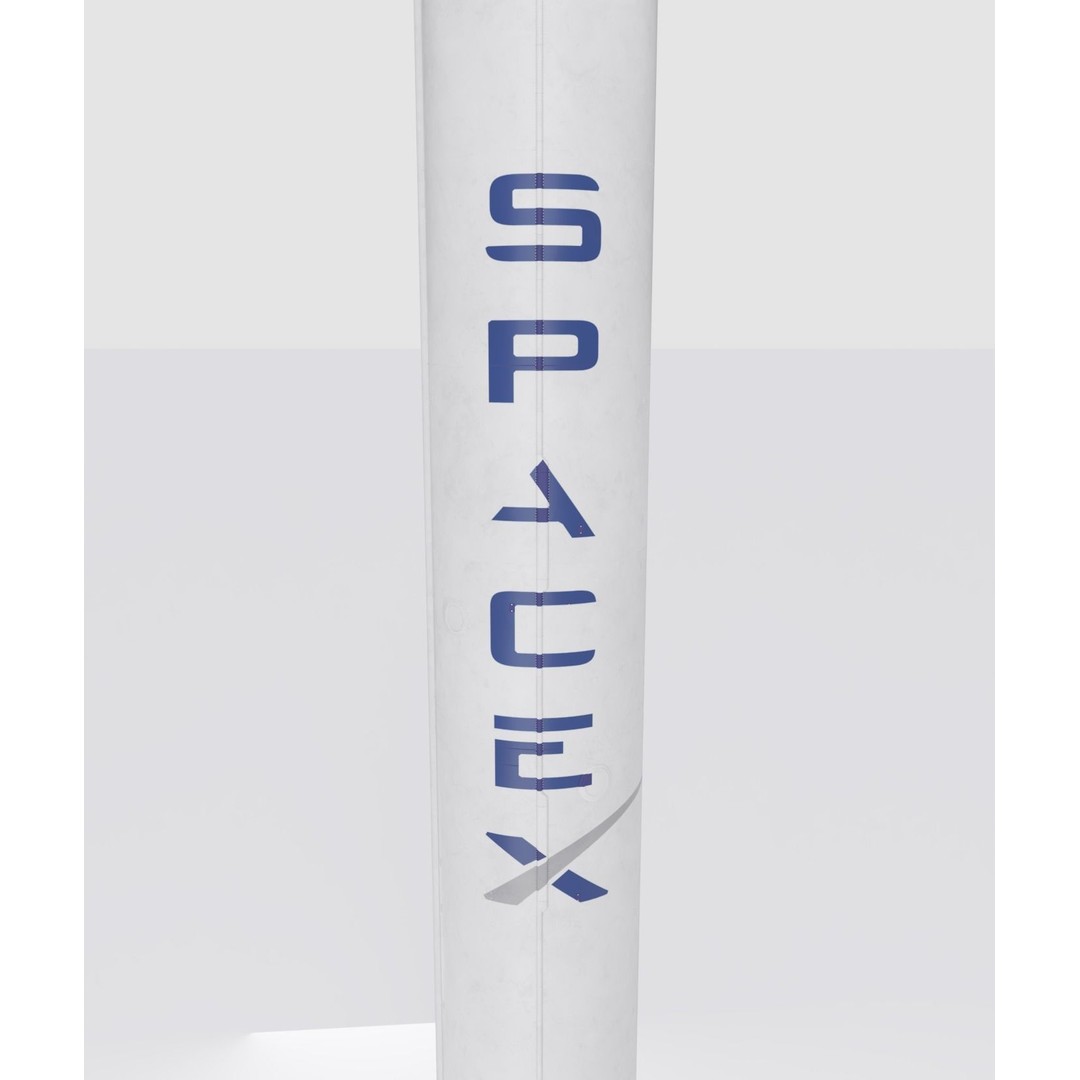 SpaceX Falcon Heavy Rocket 3D Model – High Quality PBR Asset, FBX - View 17