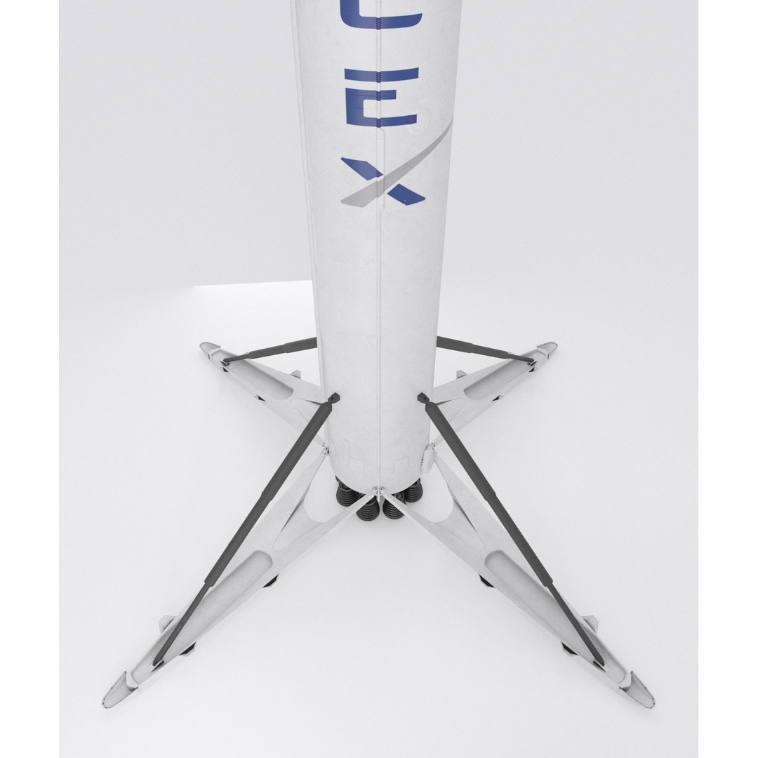 SpaceX Falcon Heavy Rocket 3D Model – High Quality PBR Asset, FBX - View 18