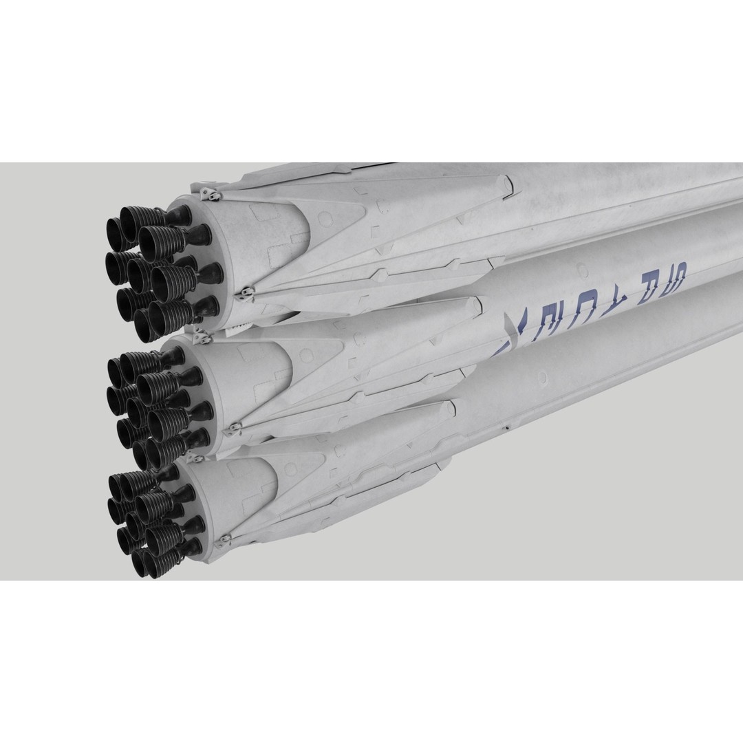 SpaceX Falcon Heavy Rocket 3D Model – High Quality PBR Asset, FBX - View 19