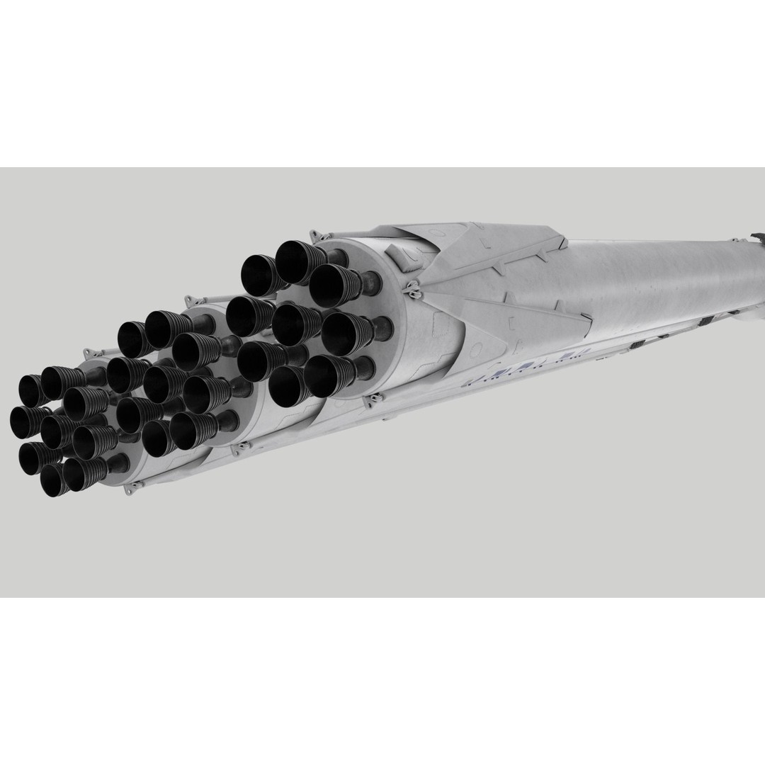 SpaceX Falcon Heavy Rocket 3D Model – High Quality PBR Asset, FBX - View 20