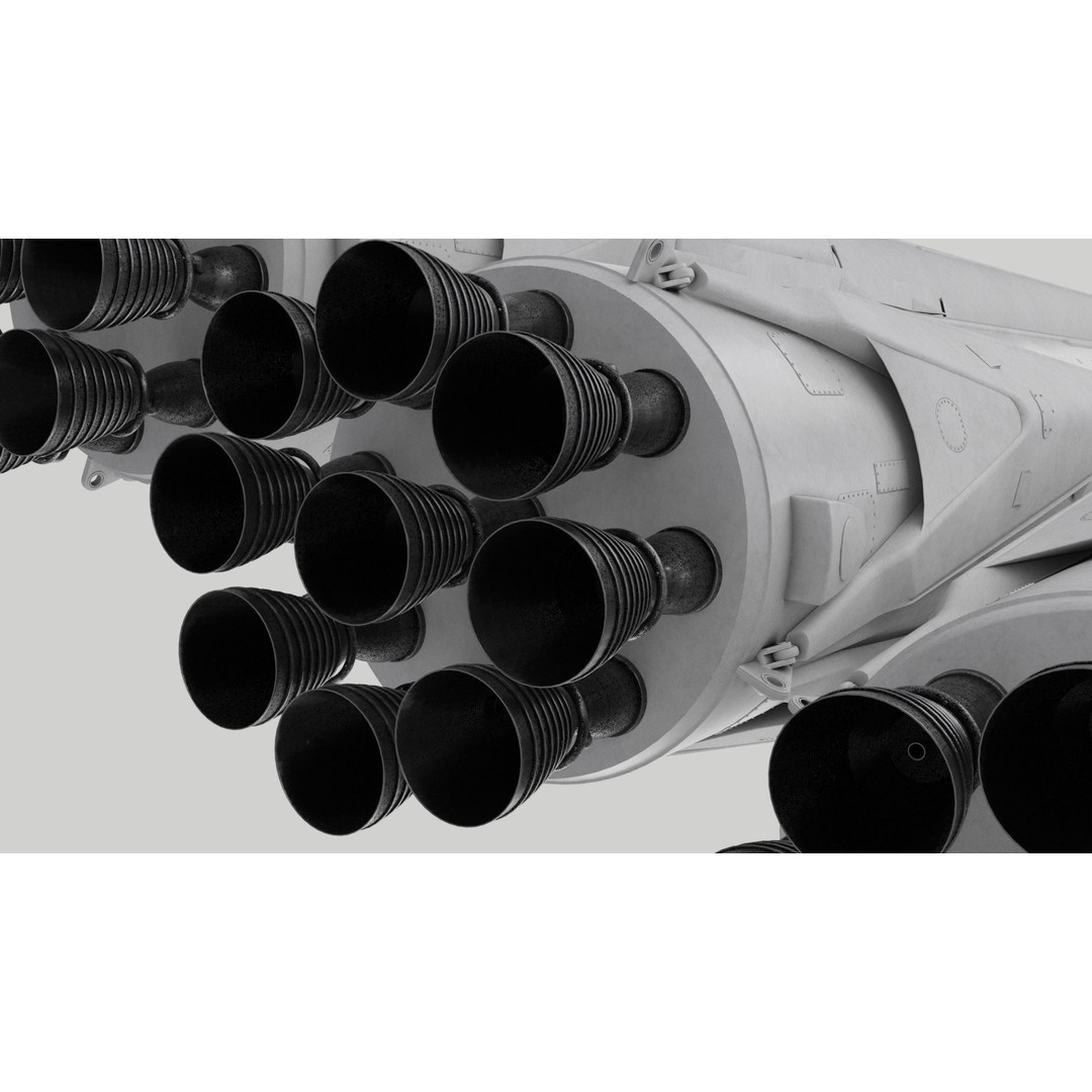 SpaceX Falcon Heavy Rocket 3D Model – High Quality PBR Asset, FBX - View 21