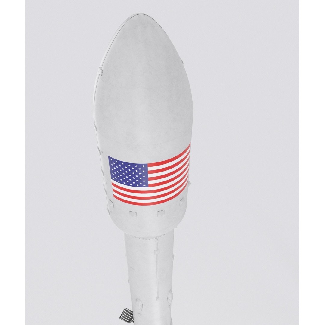 SpaceX Falcon Heavy Rocket 3D Model – High Quality PBR Asset, FBX - View 29