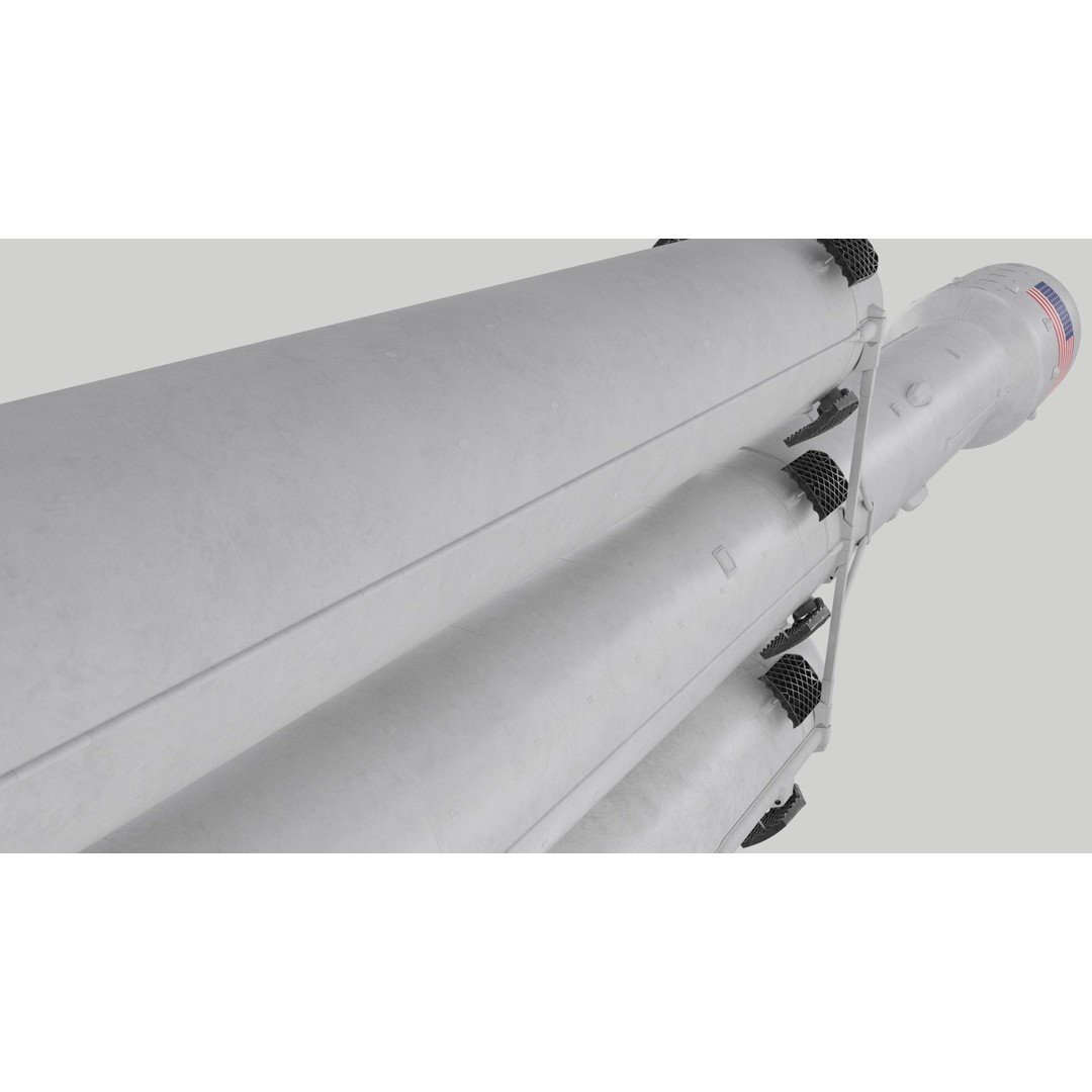 SpaceX Falcon Heavy Rocket 3D Model – High Quality PBR Asset, FBX - View 31