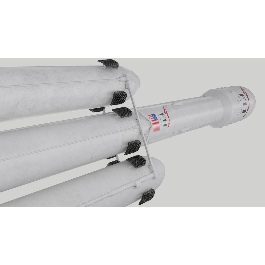 SpaceX Falcon Heavy Rocket 3D Model – High Quality PBR Asset, FBX - View 32