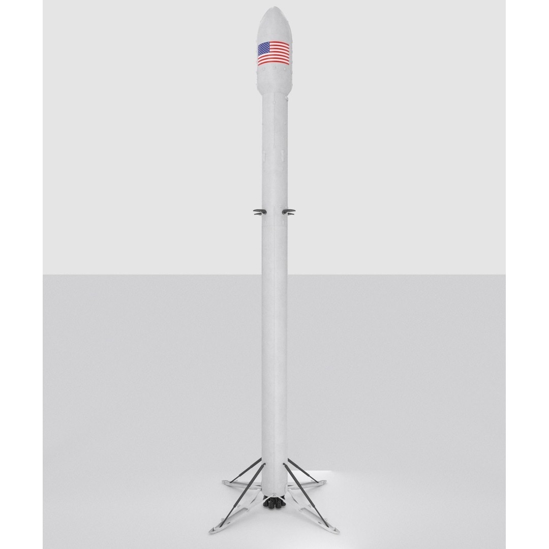 SpaceX Falcon Heavy Rocket 3D Model – High Quality PBR Asset, FBX - View 8