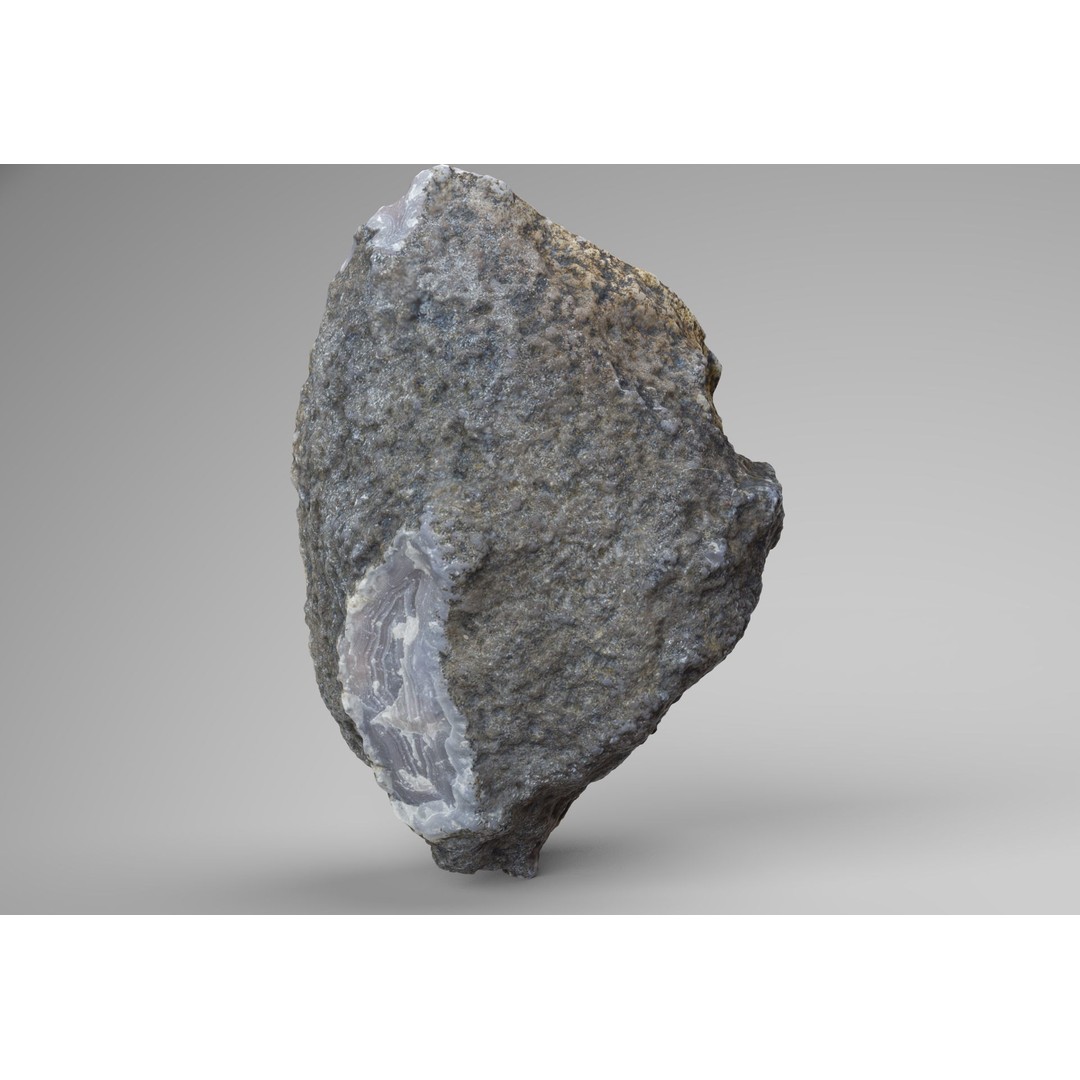 Agate Gemstone 3D Model – Low Poly PBR Game Asset, FBX - View 6