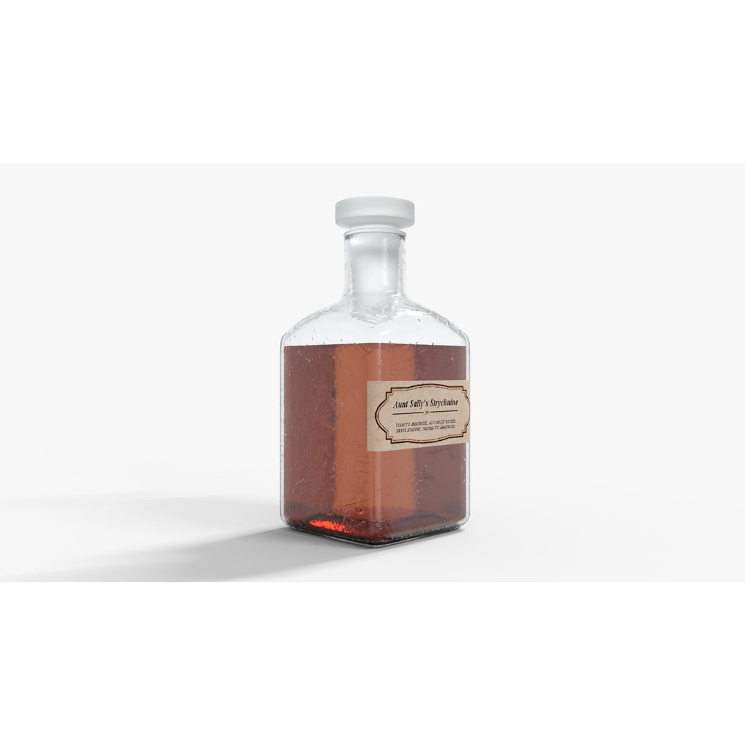 Victorian Medical Bottles 3D Model – Low Poly PBR Game Asset, FBX - View 5