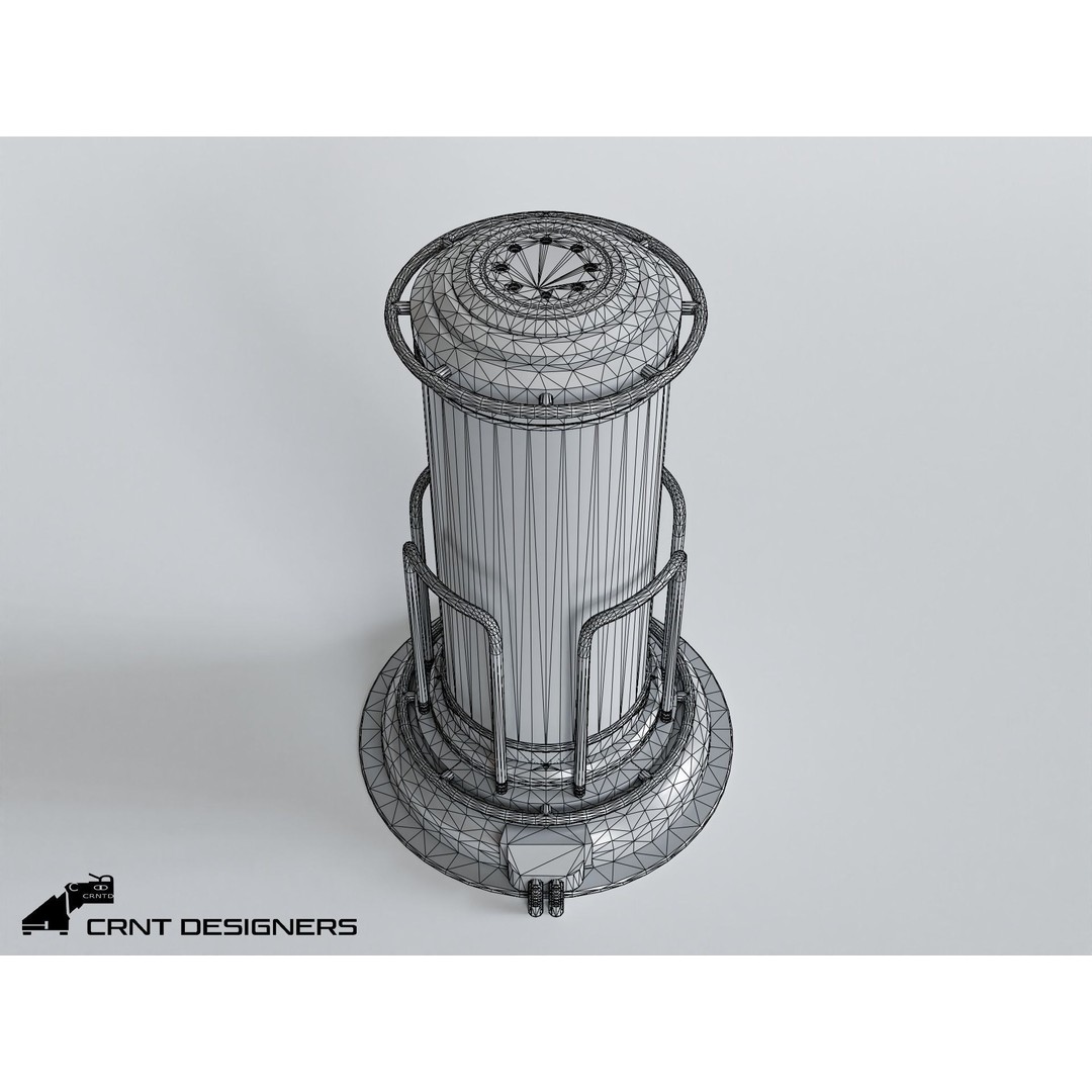 Sci-Fi Lab Container 3D Model – Low Poly PBR Game Asset, FBX, OBJ - View 3